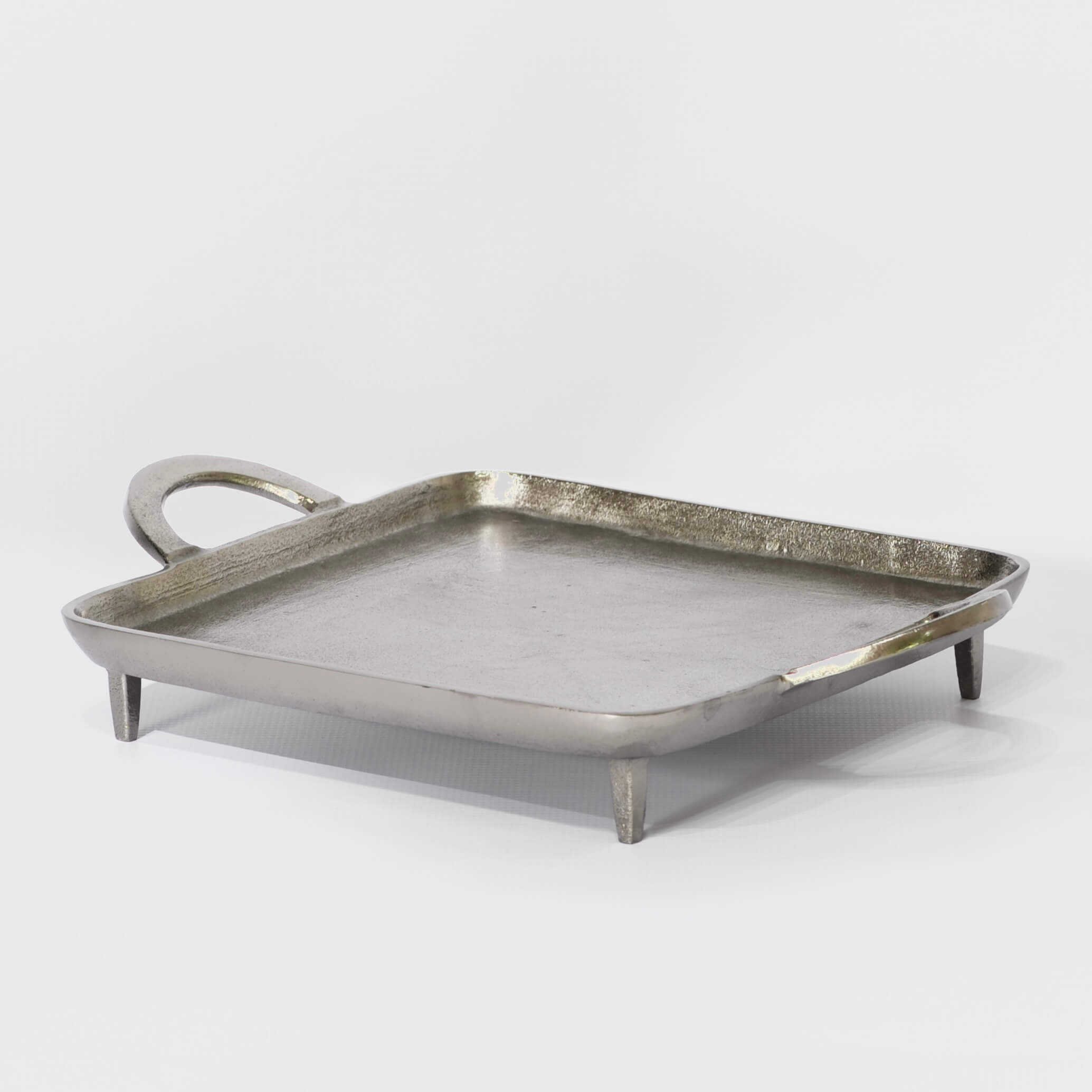 Brushed Silver Square Tray