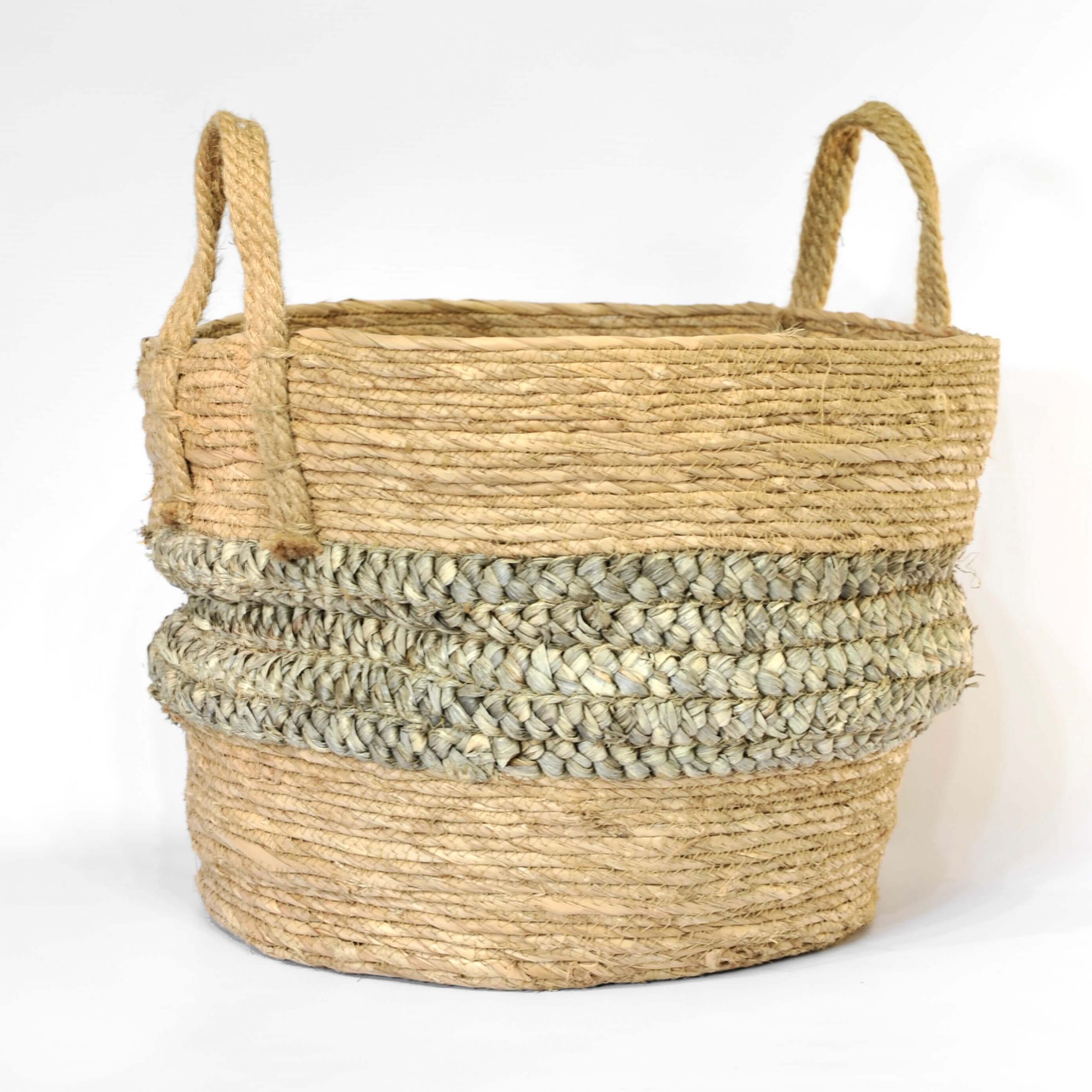 Grey and Natural Basket