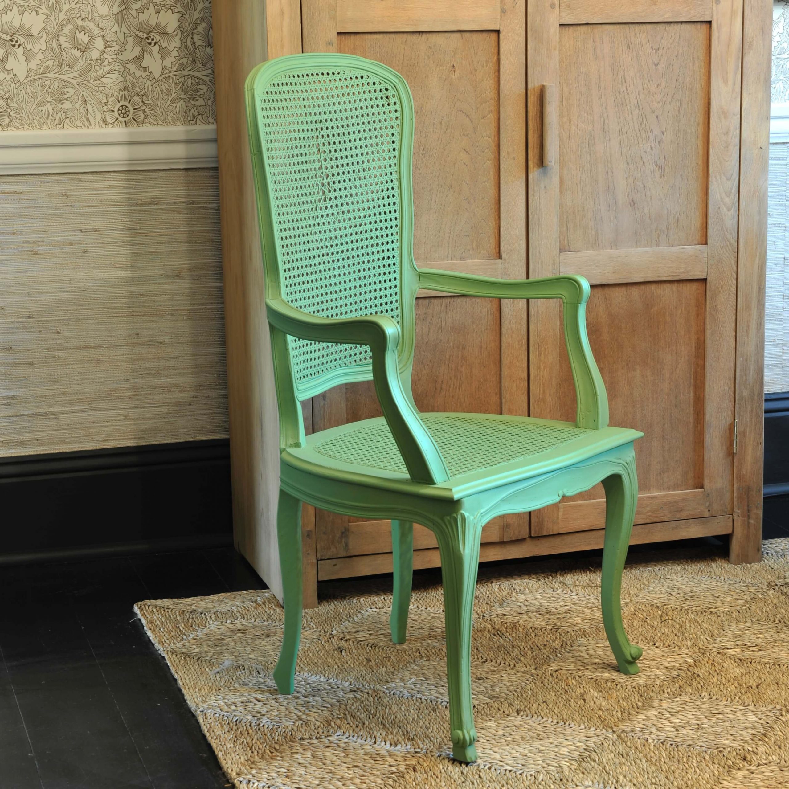 Antique Wabi Sabi Green Chair